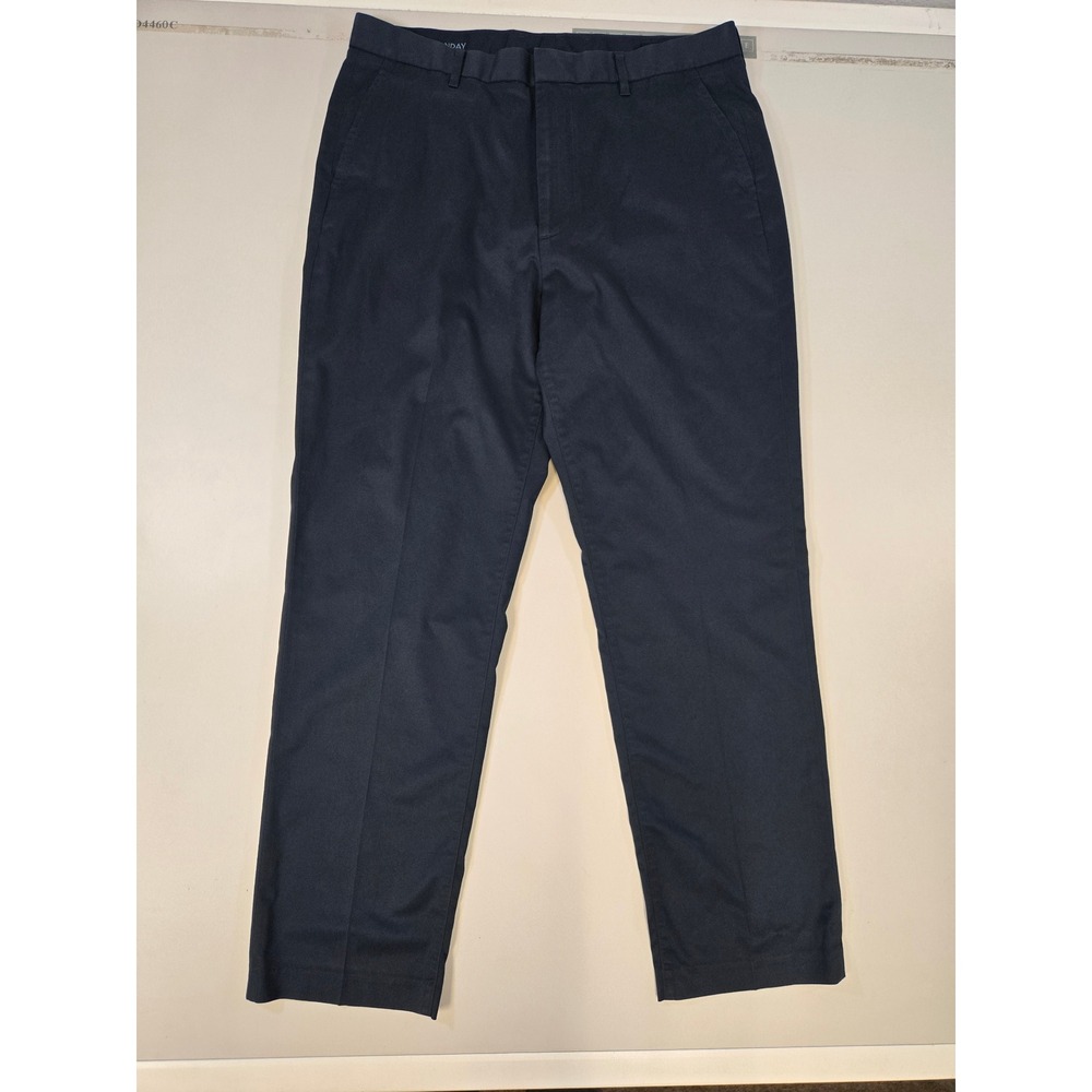 Bonobos Weekday‎ Warrior Monday Navy Blue Dress Pants Chinos 35x32 Mens